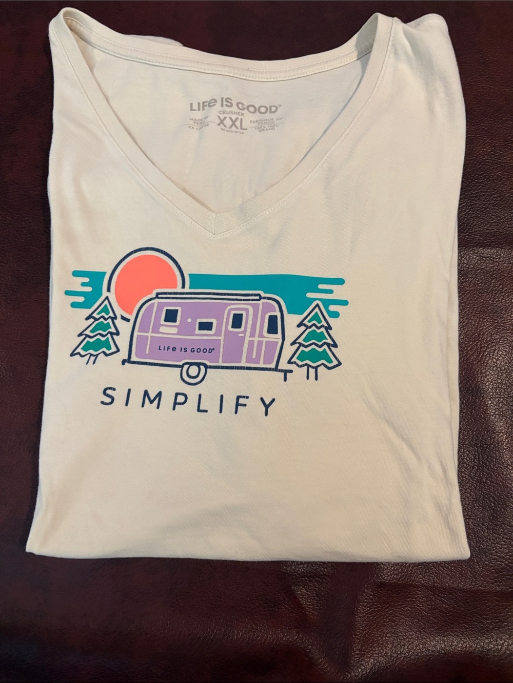 T-shirt with camping graphic